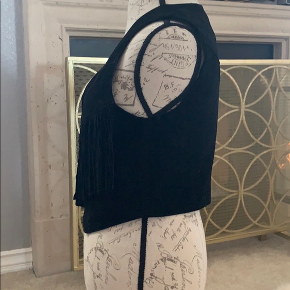 F21 Leather Fringe Vest - Picture 3 of 8